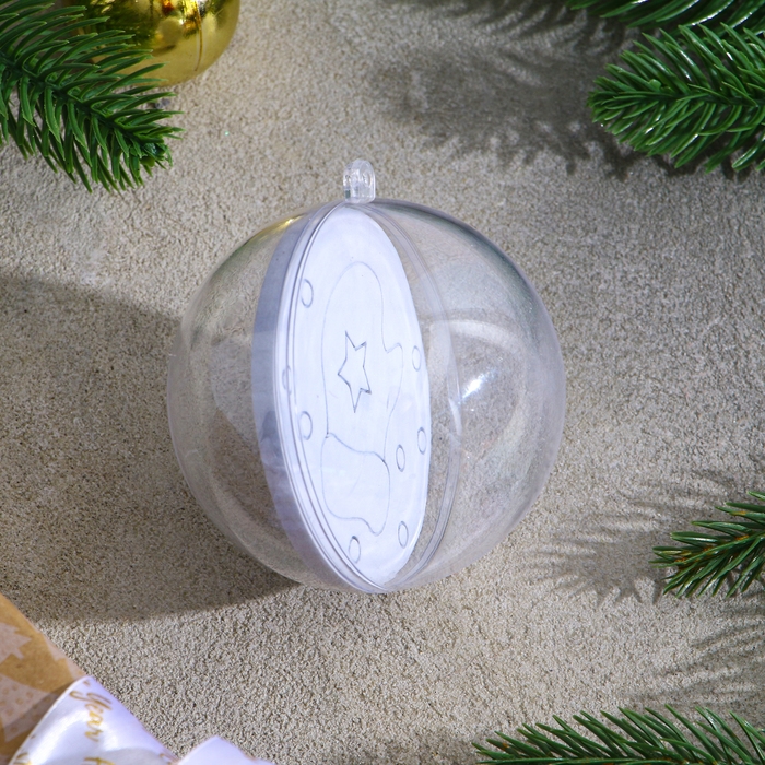 Ёлочное украшение под раскраску «Варежка» размер: 8 см; 2 шт., кисть Ёлочное украшение под раскраску «Варежка» размер: 8 см; 2 шт., кисть