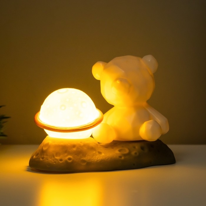 Светильник Светильник "Медвежонок у сатурна" 2Вт LED LR44 5х8х13см