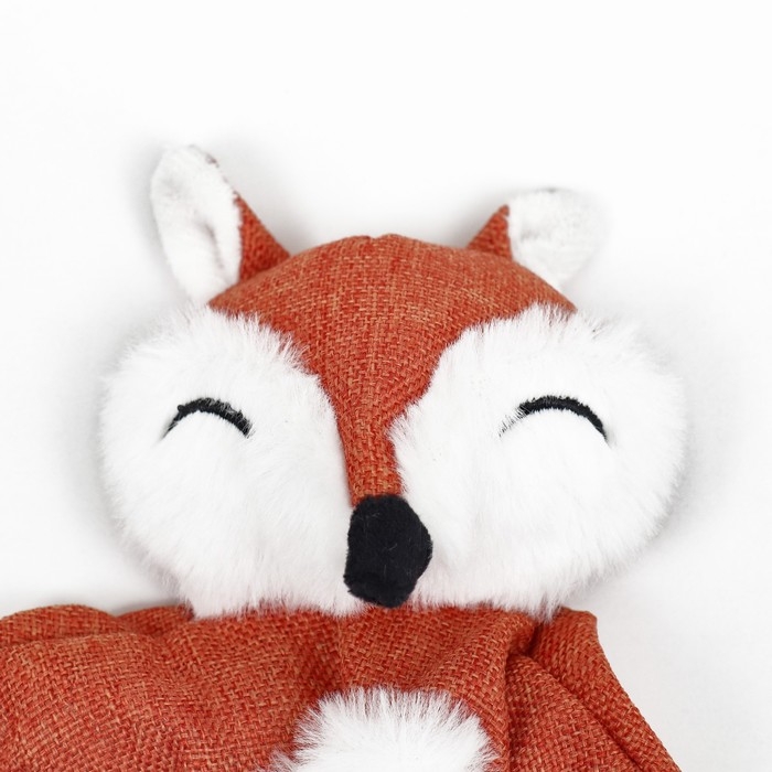 Игрушка текстильная с канатом  Игрушка текстильная с канатом "Лиса" с пищалкой, шуршащая, 26 х 28 см