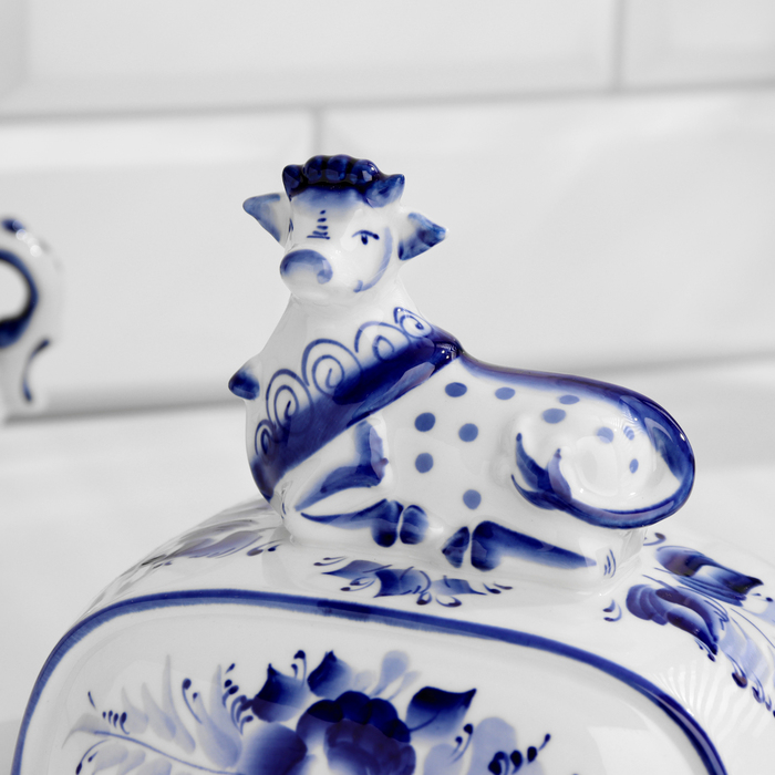 Маслёнка Маслёнка "Коровка", гжель