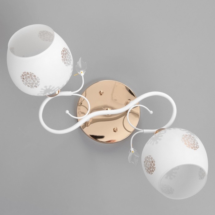 Люстра Люстра "Оливия" 2х60Вт Е27 Золото, белый 33х43х28см