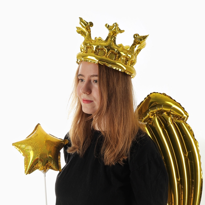 Набор фольгированных шаров &laquo;Карнавальный набор. Золотой&raquo;, 3 шт.