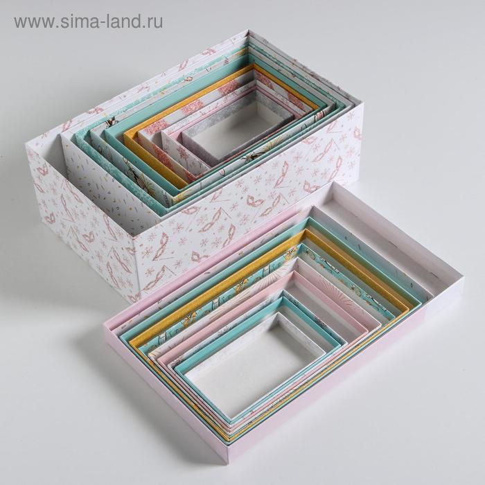 Набор подарочных коробок 10 в 1 «Стильный», 12 х 7 х 4 - 32.5 х 20 х 12.5 см, Новый год