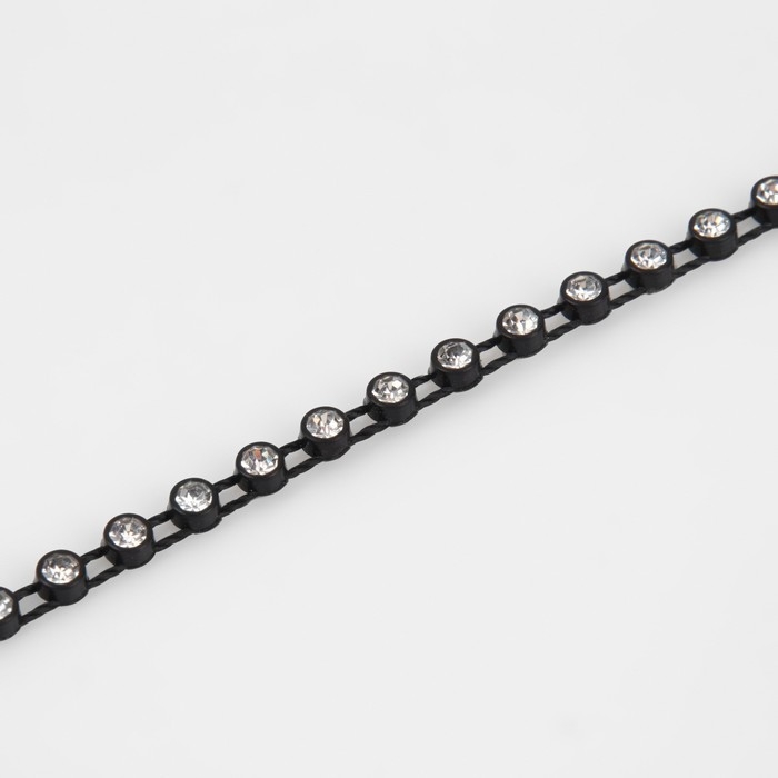 Стразы на нитях, 3 мм, 9 ± 1 м, цвет чёрный Стразы на нитях, 3 мм, 9 ± 1 м, цвет чёрный