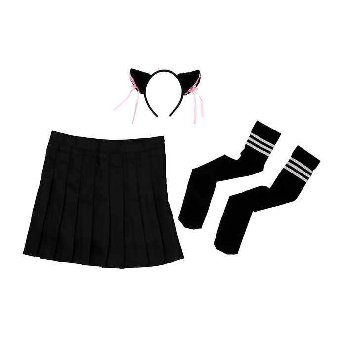 Карнавальный набор «Неко тян», р. 44-46, цвет чёрный Карнавальный набор «Неко тян», р. 44-46, цвет чёрный