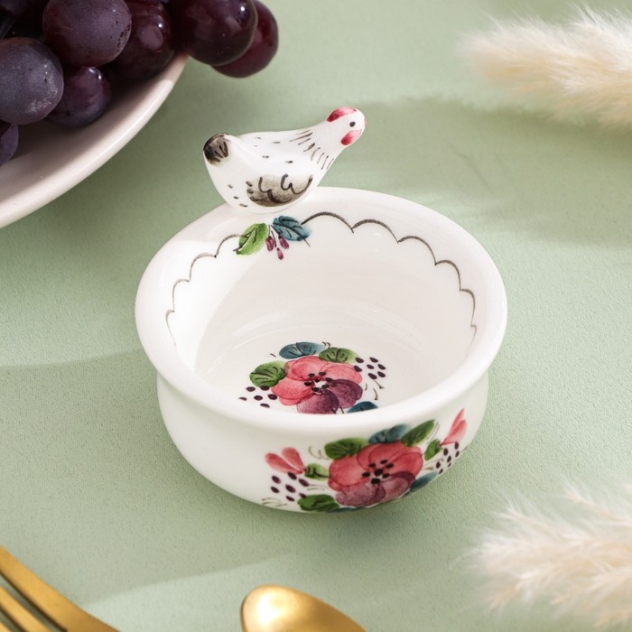 Солонка «Курочка», 7,5х7,5х6 см, 70 мл, 1 сорт , авт.Верченко Н.П.. Солонка «Курочка», 7,5х7,5х6 см, 70 мл, 1 сорт , авт.Верченко Н.П..