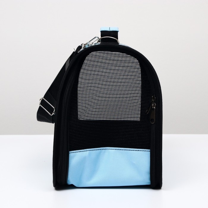 Сумка - переноска для животных Сумка - переноска для животных "Сонный пёсик", каркасная, размер M, 40 х 21 х 27 см, голубая