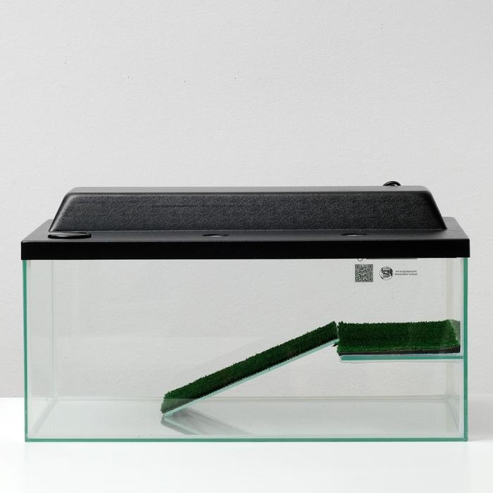 Террариум для черепах 45 литров, с крышкой, полкой и лесенкой, 55 х 33 х 25 см Террариум для черепах 45 литров, с крышкой, полкой и лесенкой, 55 х 33 х 25 см