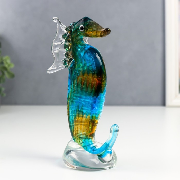 Сувенир стекло Сувенир стекло "Морской конёк" под муранское стекло 20х9х7 см