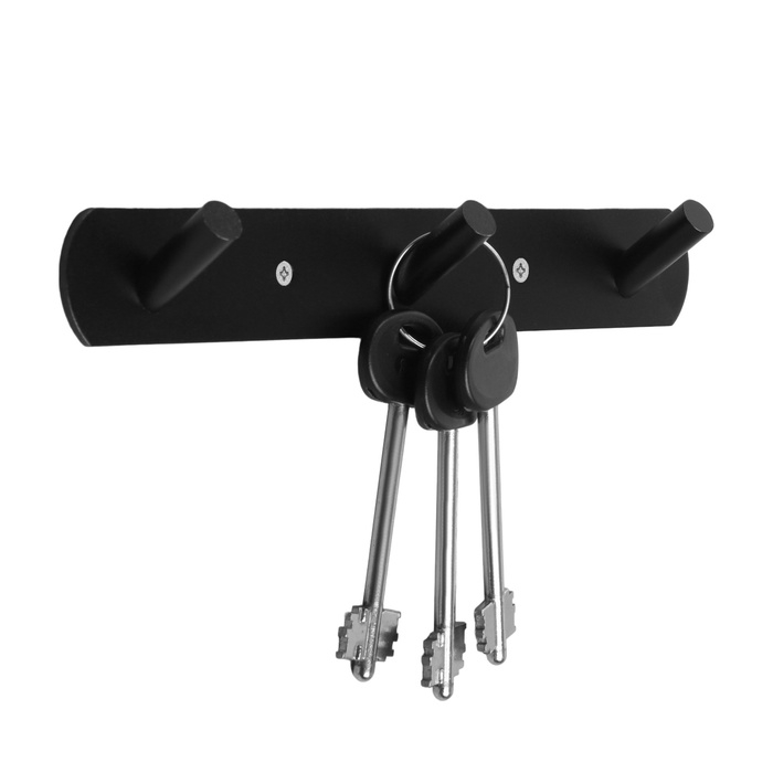 Вешалка CAPPIO CVT001, металлическая, трёхрожковая, цвет черный Вешалка CAPPIO CVT001, металлическая, трёхрожковая, цвет черный