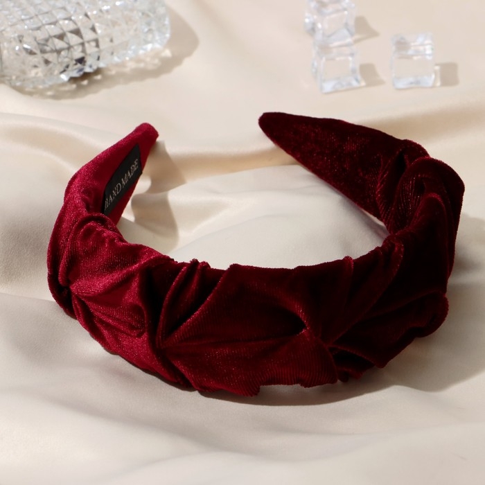 Ободок для волос Ободок для волос "Юнона" классика бархат, 5 см, красный