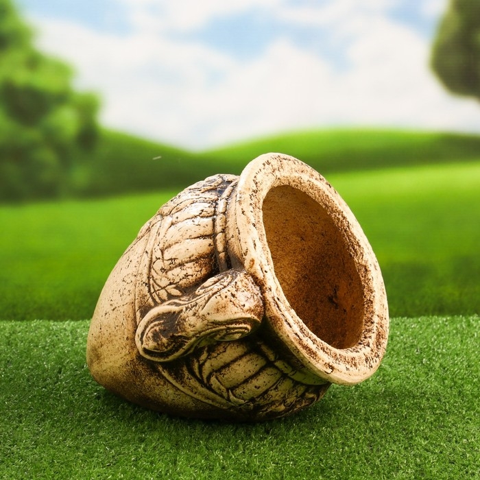 Фигурное кашпо  Фигурное кашпо "Камея" лежачее, 21х24см, микс