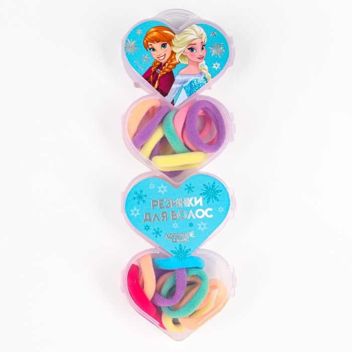 Резинки для волос 20 шт, заколка крабик 20 шт, набор, Холодное сердце Резинки для волос 20 шт, заколка крабик 20 шт, набор, Холодное сердце