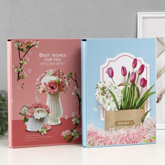 Фотоальбом на 300 фото 10х15 см Фотоальбом на 300 фото 10х15 см "Ранняя весна" МИКС 23,5х5,5х33,5 см