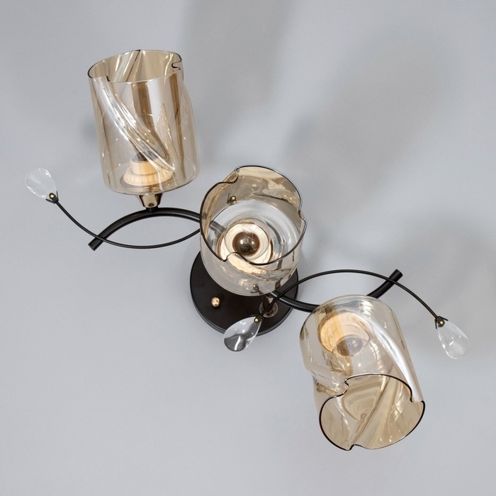 Люстра Люстра "Бруни" 3хЕ27 40Вт черный 50х23х27см BayerLux