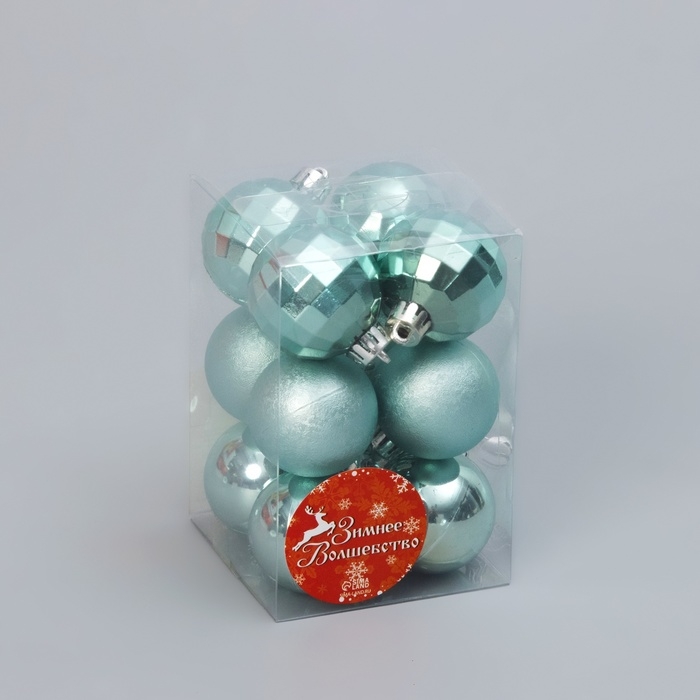 Набор шаров пластик d-4 см, 12 шт Набор шаров пластик d-4 см, 12 шт "Диско ассорти"