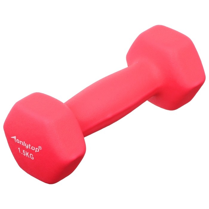 Набор гантелей неопреновых ONLYTOP 10 кг: 1 кг х 2 шт., 1,5 кг х 2 шт., 2,5 кг х 2 шт. Набор гантелей неопреновых ONLYTOP 10 кг: 1 кг х 2 шт., 1,5 кг х 2 шт., 2,5 кг х 2 шт.