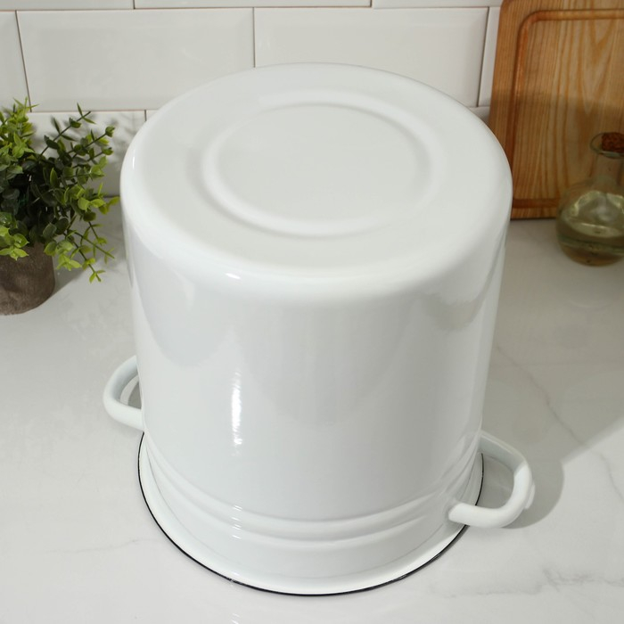 Кастрюля цилиндрическая, 12 л, индукция, цвет белый Кастрюля цилиндрическая, 12 л, индукция, цвет белый