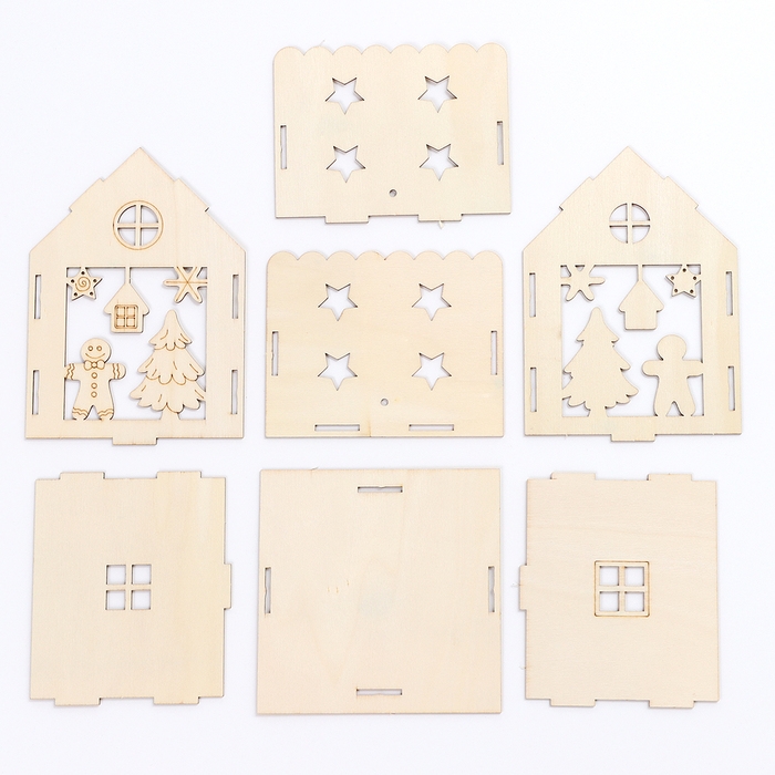 Роспись по дереву на новый год «Новогодний домик», новогодний набор для творчества