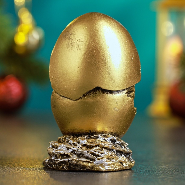 Новый год. Символ 2025. Фигура  Новый год. Символ 2025. Фигура "Змея в яйце" 4х4х7см, бронза