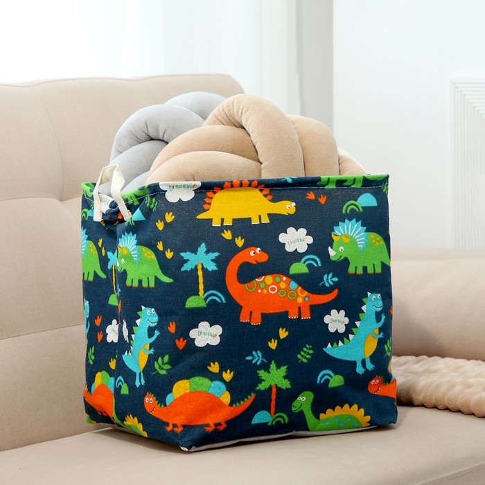 Корзинка для игрушек «Динозавры» 32×32×32 см Корзинка для игрушек «Динозавры» 32×32×32 см