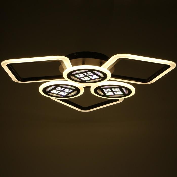 Люстра с ПДУ 1157/6CF LED 144Вт 3000-6000К диммер кофе 73х73х10 см BayerLux