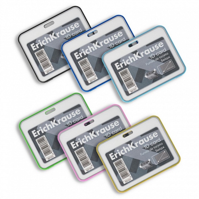 Бейдж горизонтальный 85 х 54 мм, ErichKrause книжка, микс Бейдж горизонтальный 85 х 54 мм, ErichKrause книжка, микс