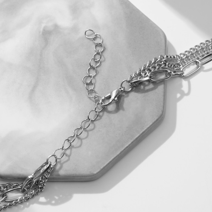 Кулон «Цепь» круглая жемчужина в огранке, цвет белый в серебре, 60 см Кулон «Цепь» круглая жемчужина в огранке, цвет белый в серебре, 60 см