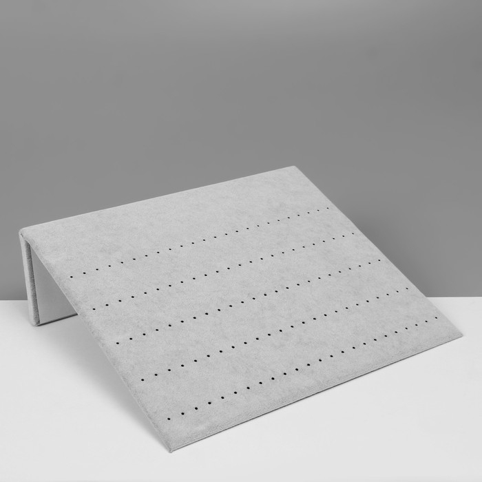 Подставка под серьги 60 пар, 5 рядов, 33×10×30 см, цвет серый Подставка под серьги 60 пар, 5 рядов, 33×10×30 см, цвет серый