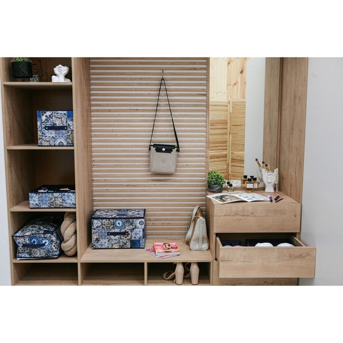 Короб стеллажный для хранения Доляна «Мозаика», 25×25×25 см, цвет синий Короб стеллажный для хранения Доляна «Мозаика», 25×25×25 см, цвет синий