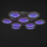 Люстра с ПДУ 2213/9 LED 245Вт диммер RGB белый 62х62х10 см BayerLux