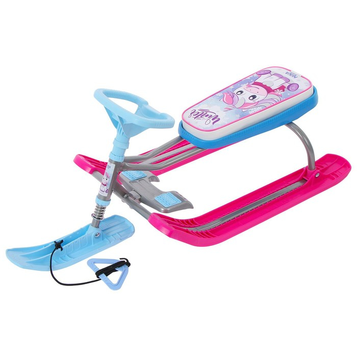 Снегокат «Тимка спорт 2 Единорог», ТС2-М/ЕР, цвет сиреневый/серый/розовый Снегокат «Тимка спорт 2 Единорог», ТС2-М/ЕР, цвет сиреневый/серый/розовый