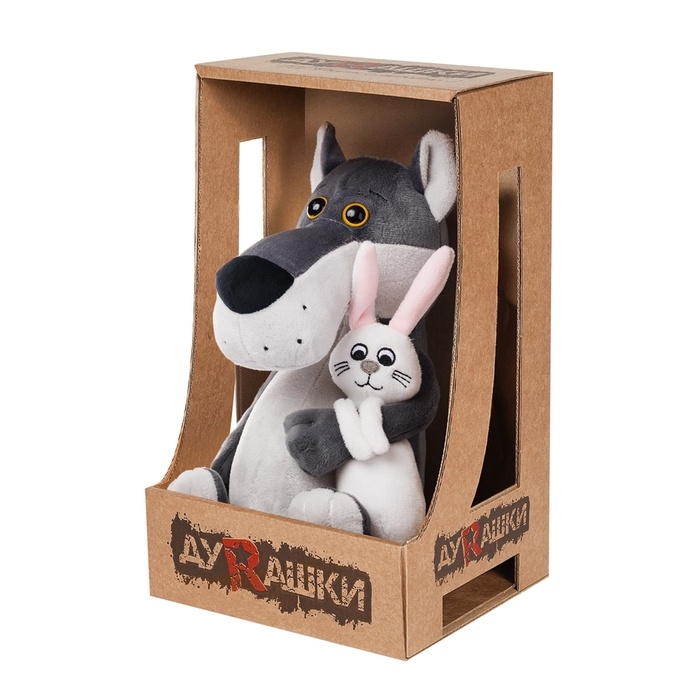 Мягкая игрушка  Мягкая игрушка "Волк с зайцем", 25 см MT-MRT-D04202304-25