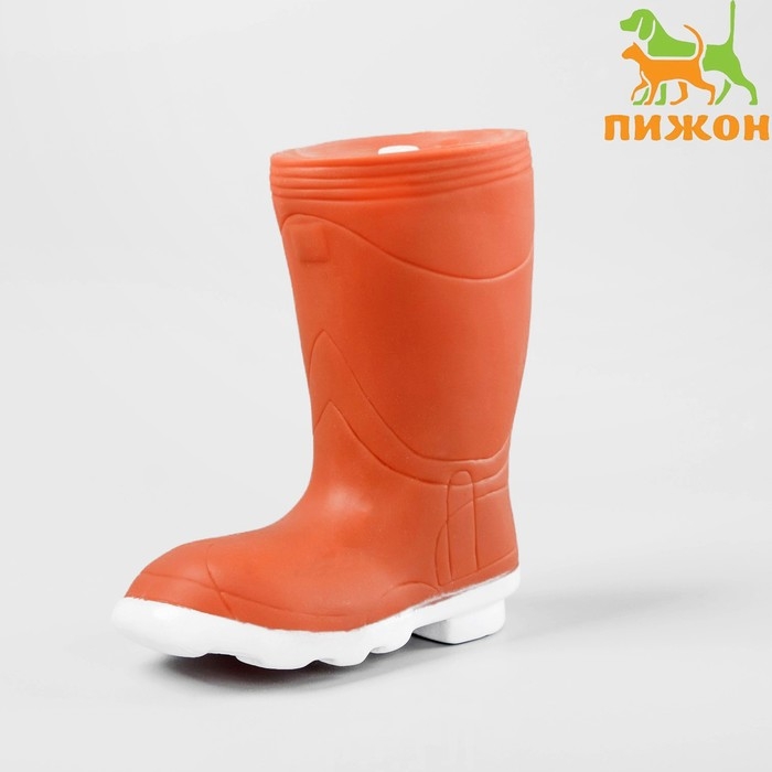 Игрушка пищащая Игрушка пищащая "Сапог" для собак, 11 см, коричневая