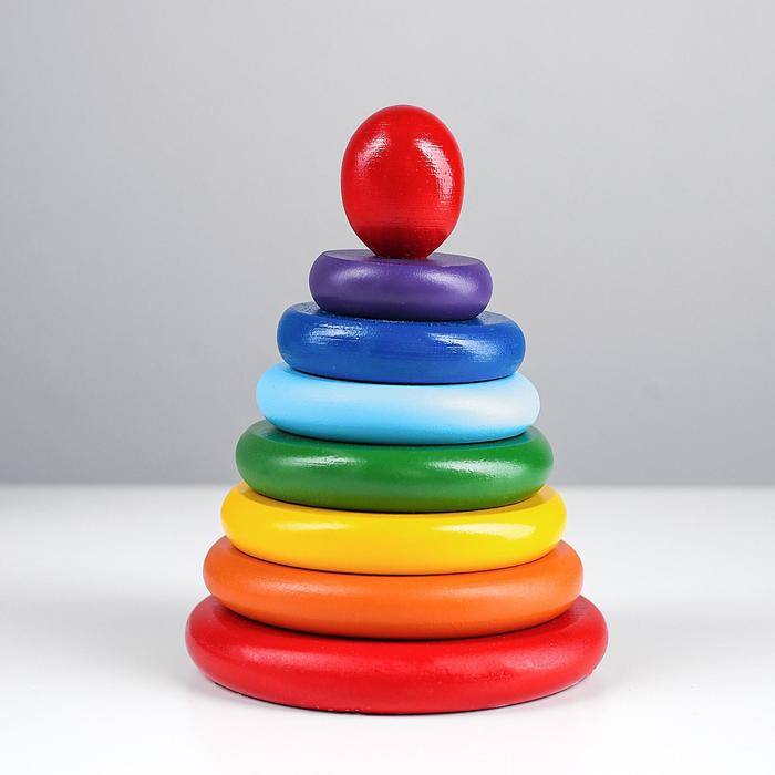 Пирамидка «Радуга» 8 деталей Пирамидка «Радуга» 8 деталей