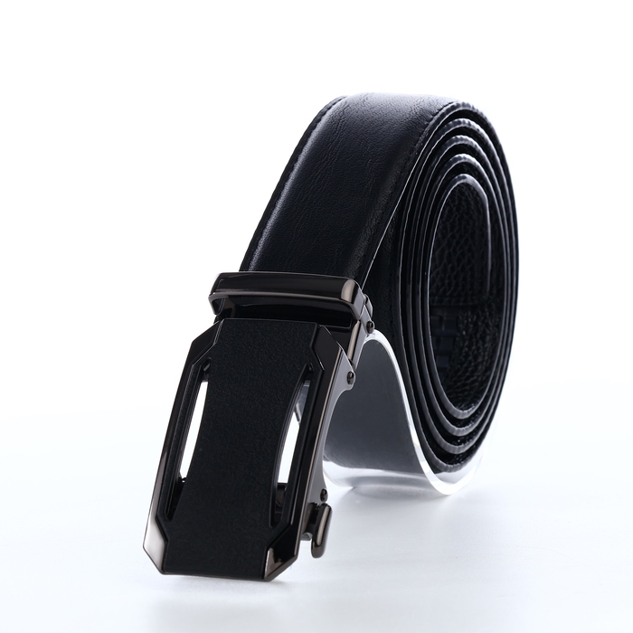 Ремень мужской, ширина 3,6 см, пряжка автомат, цвет чёрный Ремень мужской, ширина 3,6 см, пряжка автомат, цвет чёрный