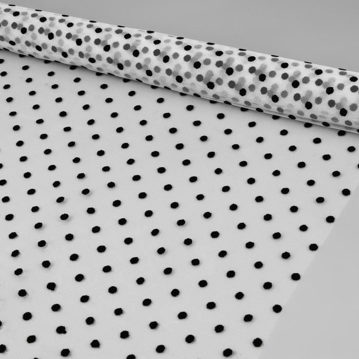 Сетка с флоком «Горох», 150 см, 1 ± 0,2 м, цвет белый Сетка с флоком «Горох», 150 см, 1 ± 0,2 м, цвет белый