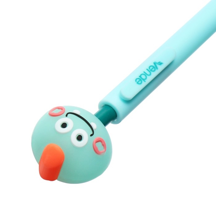 Ручка-прикол гелевая Ручка-прикол гелевая "Дракончик", синие чернила, голубая