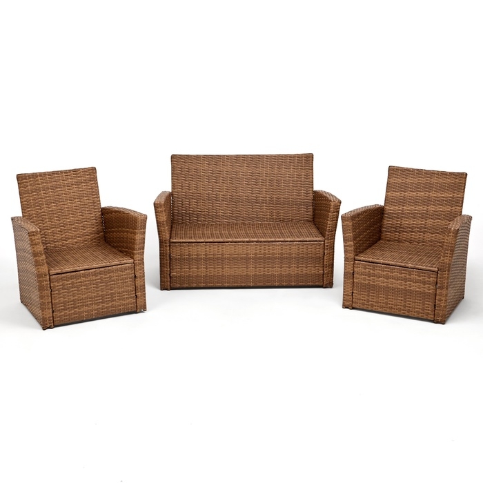 Набор садовой мебели: Диван 117 х 66 х 76 см, Кресла 70 x 67 x 76 см, Стол 81 х 50 х 35 см Набор садовой мебели: Диван 117 х 66 х 76 см, Кресла 70 x 67 x 76 см, Стол 81 х 50 х 35 см