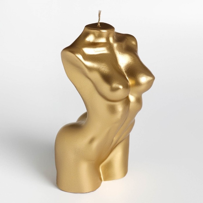 Свеча фигурная лакированная  Свеча фигурная лакированная "Женский силуэт", 10 см, золото