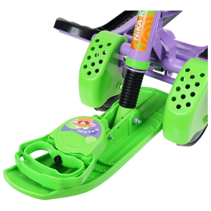 Снегокат с колёсами «Тимка спорт 6 Монстрики», ТС6/МН, с родительской ручкой, со спинкой и ремнём безопасности Снегокат с колёсами «Тимка спорт 6 Монстрики», ТС6/МН, с родительской ручкой, со спинкой и ремнём безопасности