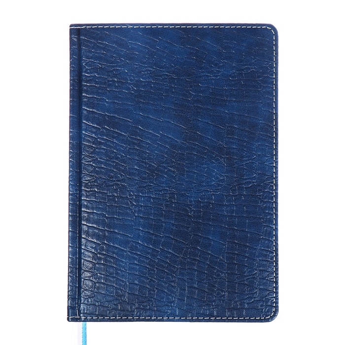 Ежедневник датированный 2025 года, A5 168 листов, Attomex. Croco, твердая обложка кожзам с поролоном, перефото, ляссе, блок 70, синий Ежедневник датированный 2025 года, A5 168 листов, Attomex. Croco, твердая обложка кожзам с поролоном, перефото, ляссе, блок 70, синий