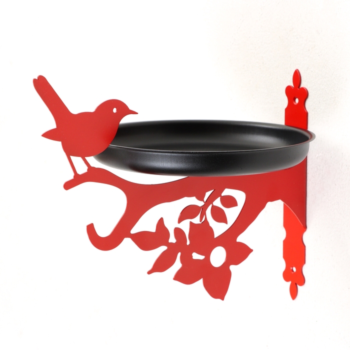 Кормушка  Кормушка "Синица", красная, толщина металла 1,5 мм, 30,2 х 22 х 24,6 см