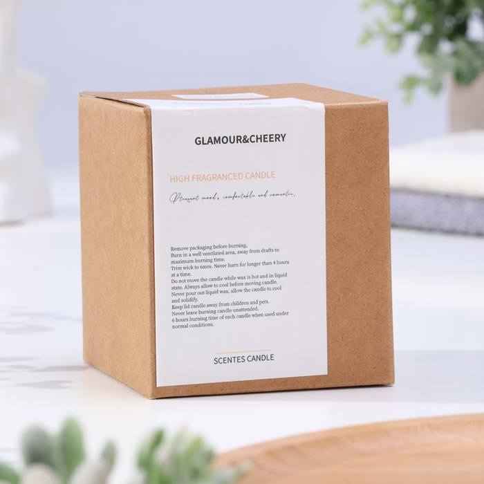 Свеча ароматическая в стакане  Свеча ароматическая в стакане "Bomantic", 200 г, ветряные колокольчики