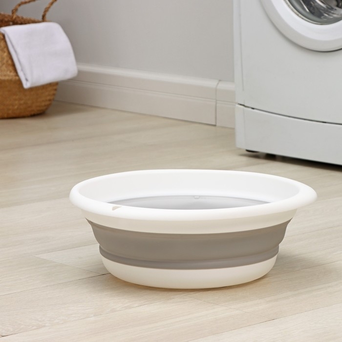 Таз складной «Флекс», 10 л, 39.5×40×5.5 см, цвет смоки Таз складной «Флекс», 10 л, 39.5×40×5.5 см, цвет смоки