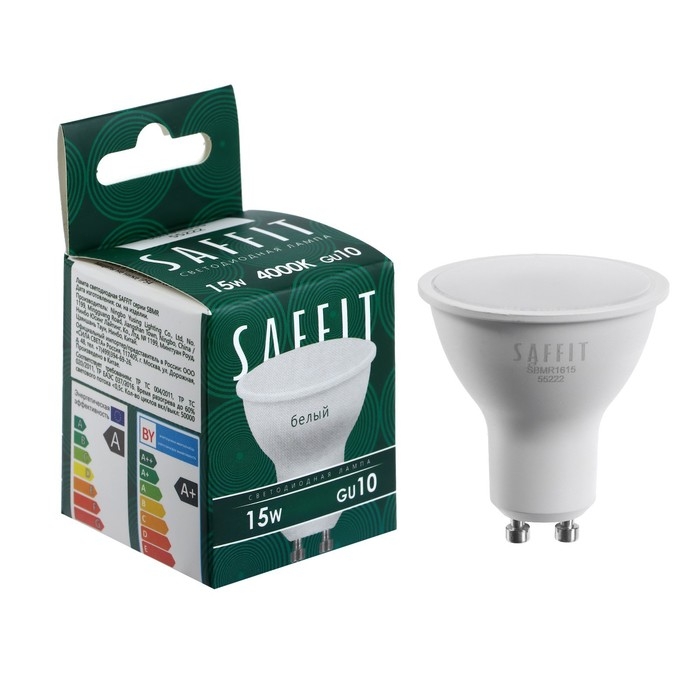 Лампа светодиодная SAFFIT, 15W 230V GU10 4000K MR16, SBMR1615 Лампа светодиодная SAFFIT, 15W 230V GU10 4000K MR16, SBMR1615