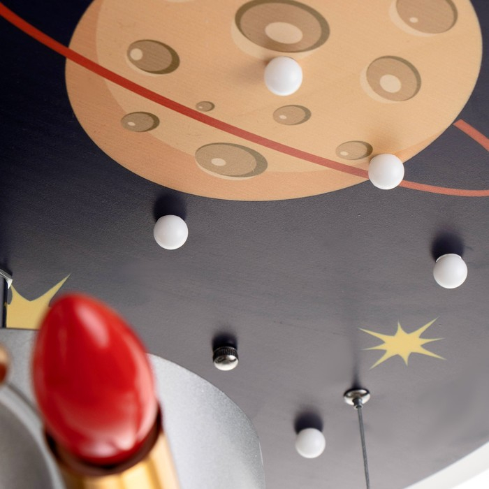 Светильник "Спутник" 1хLED 110Вт диммер+2х40Вт E14 серо-синий 68х55х33 см BayerLux