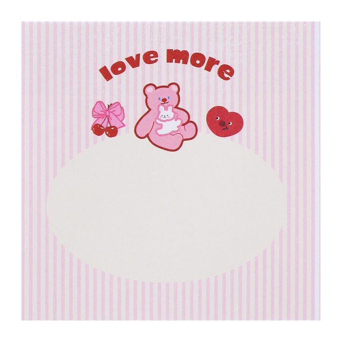 Блок с липким краем 74*74мм 90л с рисунком Мишки 3 вида Блок с липким краем 74*74мм 90л с рисунком Мишки 3 вида