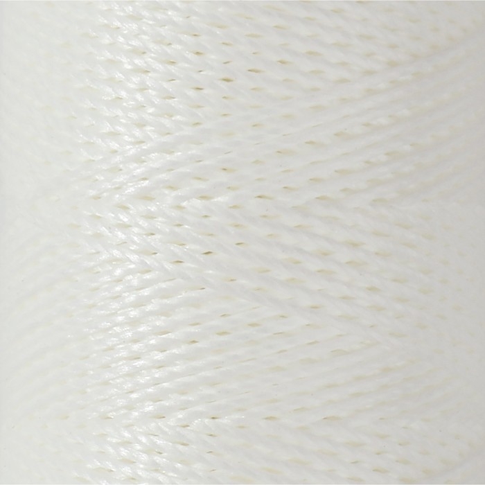Нитки вощёные, круглые, 300D/3, 0,35 мм, 60 &plusmn; 2 м, цвет белый