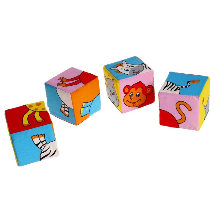 Набор развивающих мягких кубиков «Собери картинку. Животные 2» Набор развивающих мягких кубиков «Собери картинку. Животные 2»